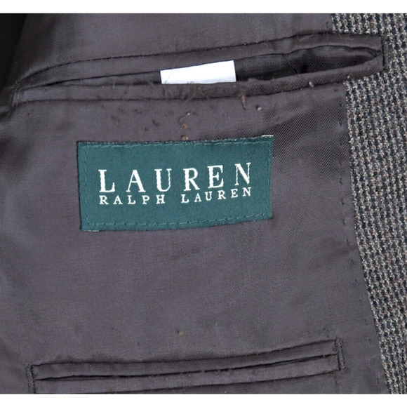Lauren Ralph Lauren Blazer Men's 44L(R) Beige Check Sport Coat Jacket - Picture 2 of 12